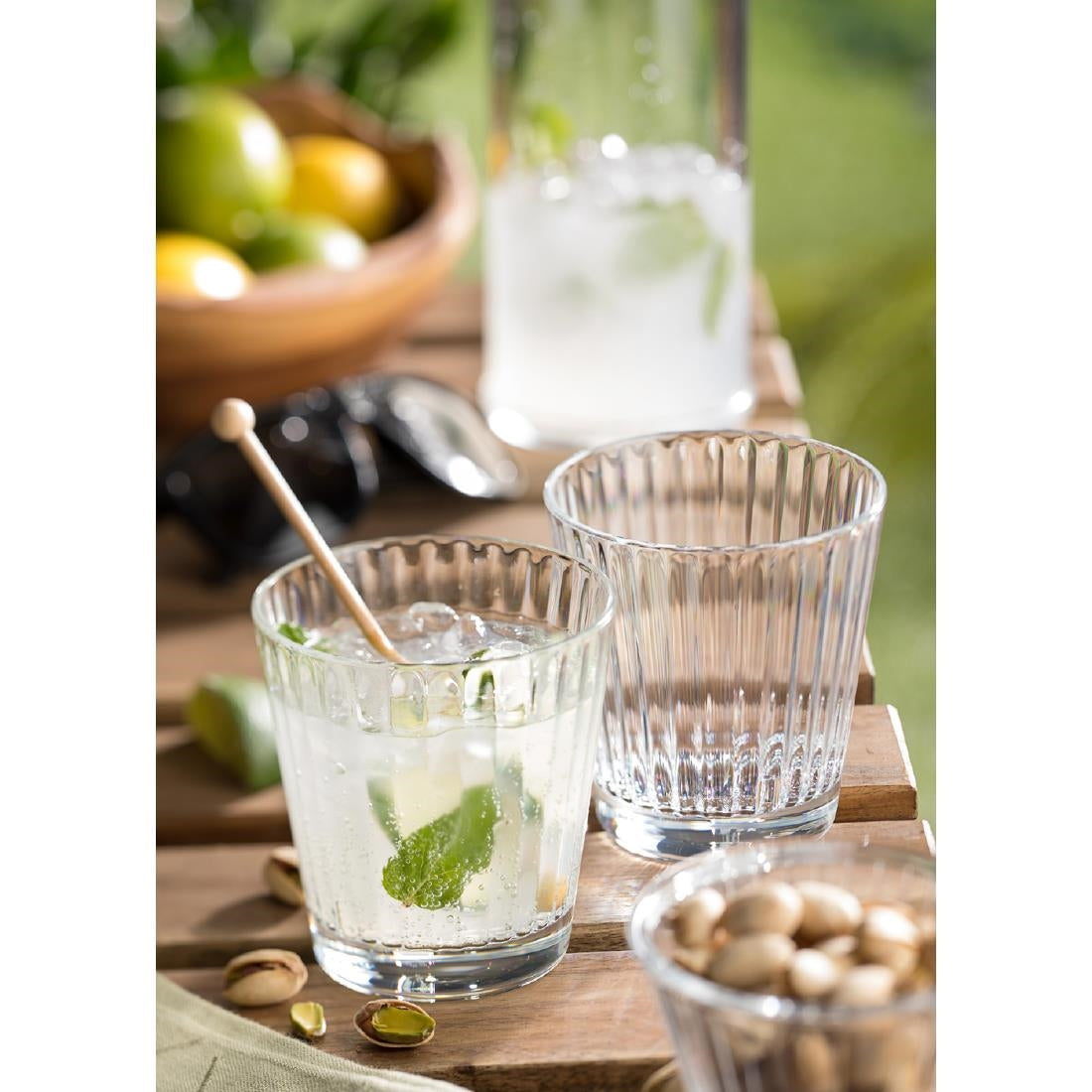 Utopia Lucent Lined Stacking Tumblers 340ml (6 Pack)