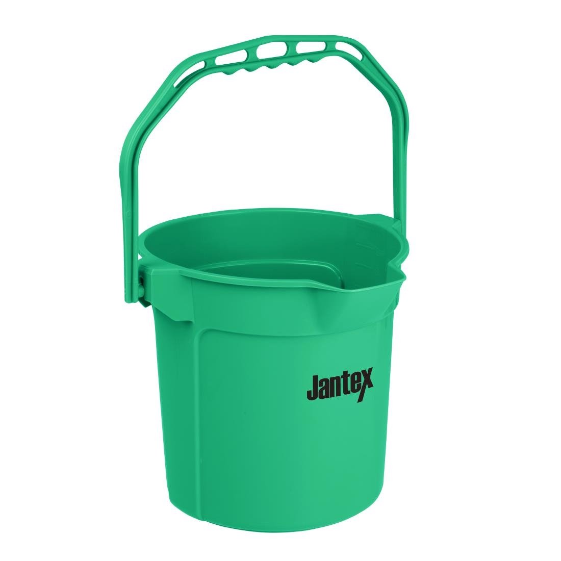 Jantex Green Graduated Bucket with Pouring Lip 10ltr