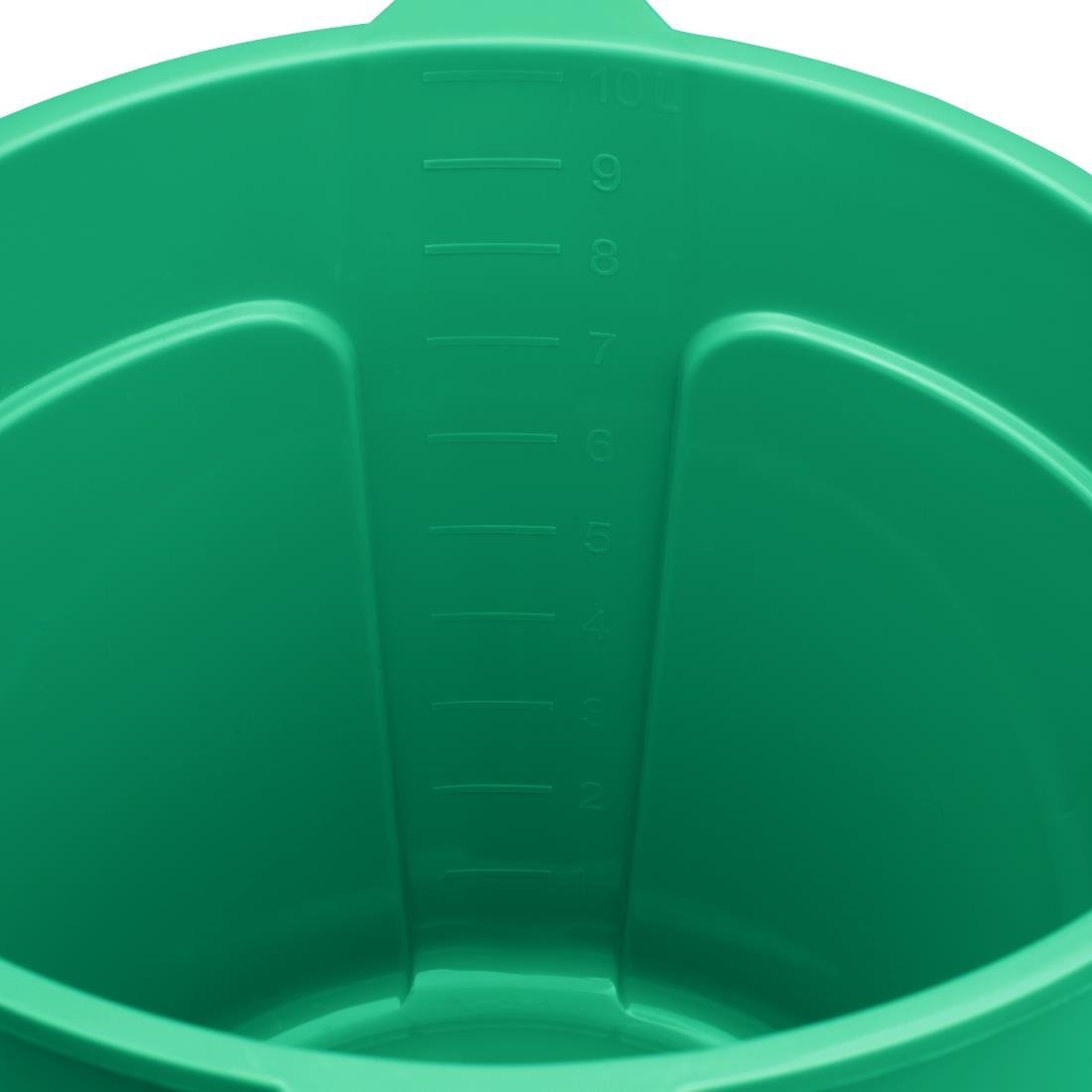 Jantex Green Graduated Bucket with Pouring Lip 10ltr