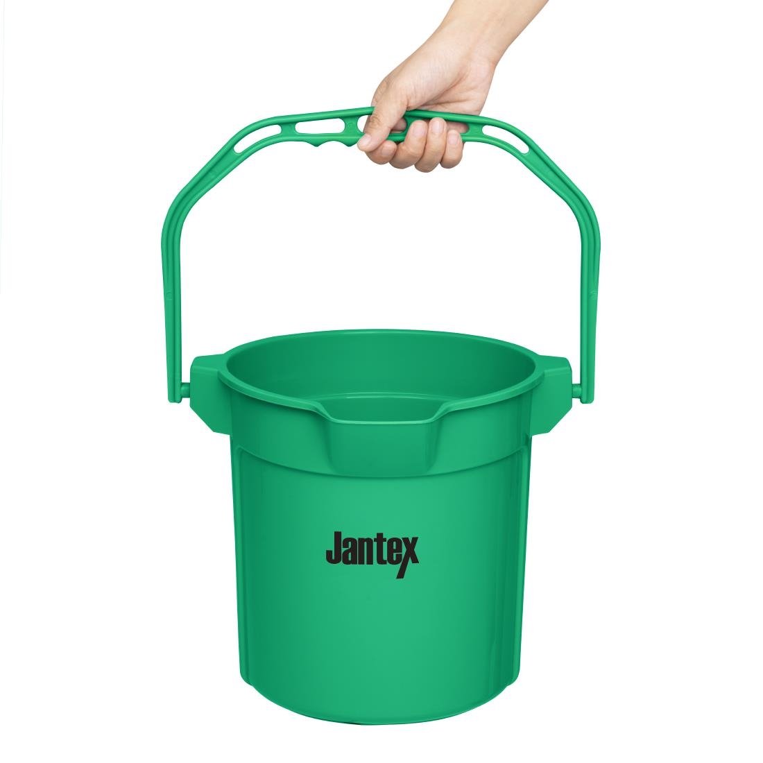 Jantex Green Graduated Bucket with Pouring Lip 10ltr