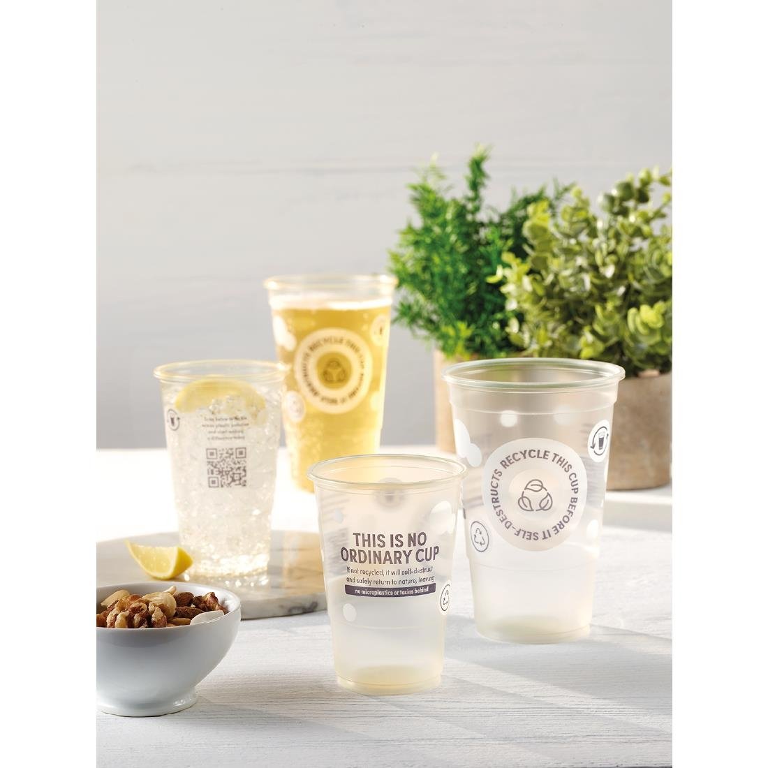 eGreen Printed 2-in-1 Flexy Half-pint Glasses CE Marked (1000 Pack)
