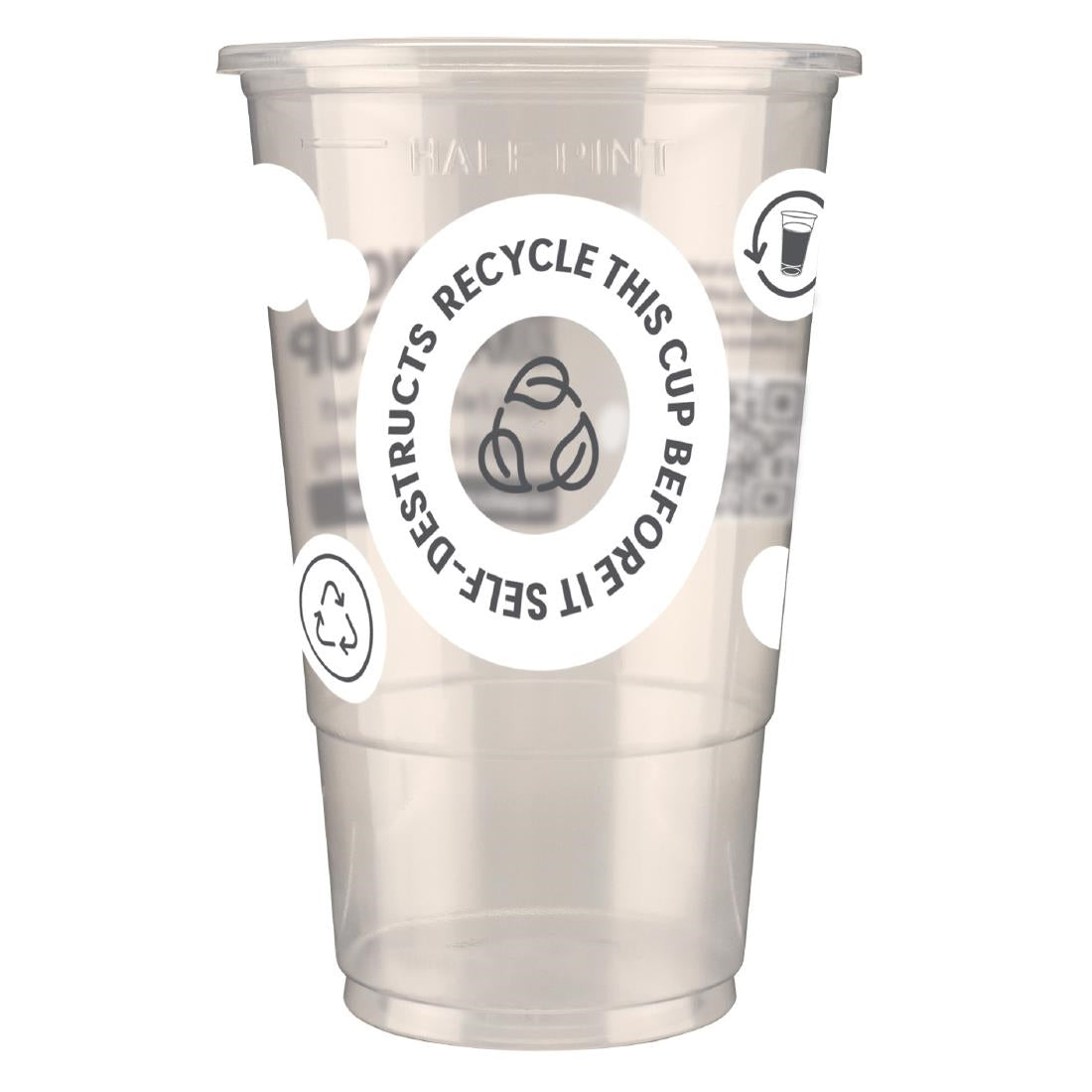 eGreen Printed 2-in-1 Flexy Half-pint Glasses CE Marked to Line (1000 Pack)