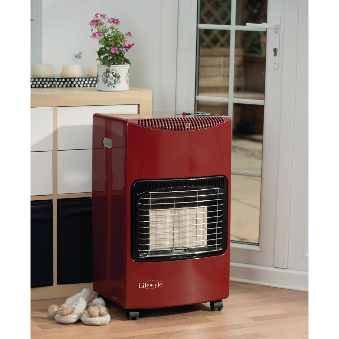 Lifestyle Seasons Warmth Red Indoor Cabinet Heater 505-121