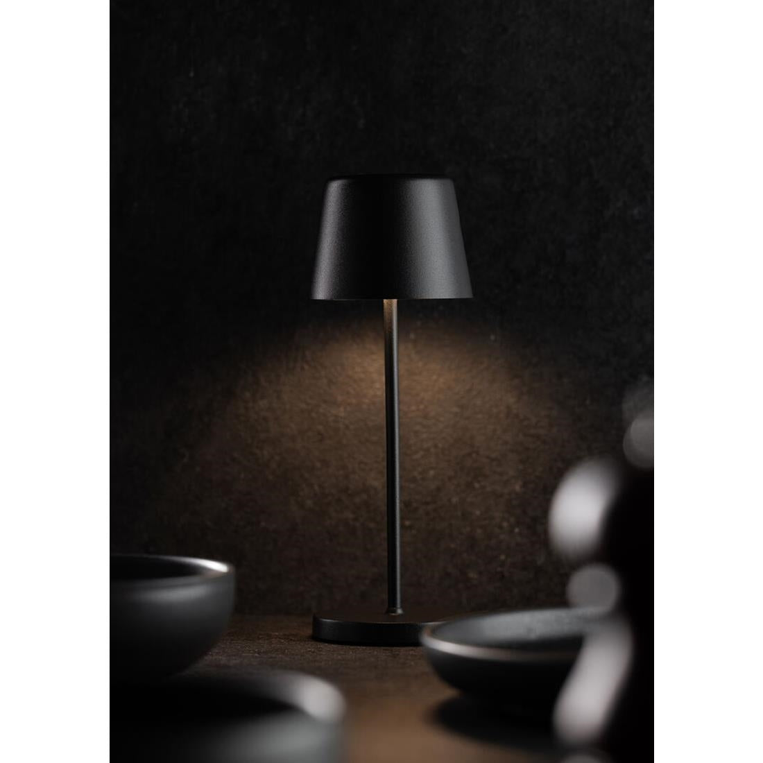 Utopia Bermuda Micro LED Cordless Table Lamp 210mm Black (6 Pack)
