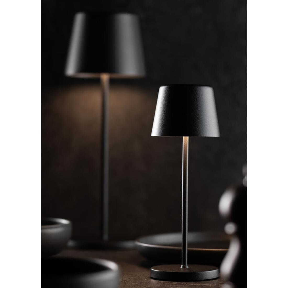 Utopia Bermuda Micro LED Cordless Table Lamp 210mm Black (6 Pack)