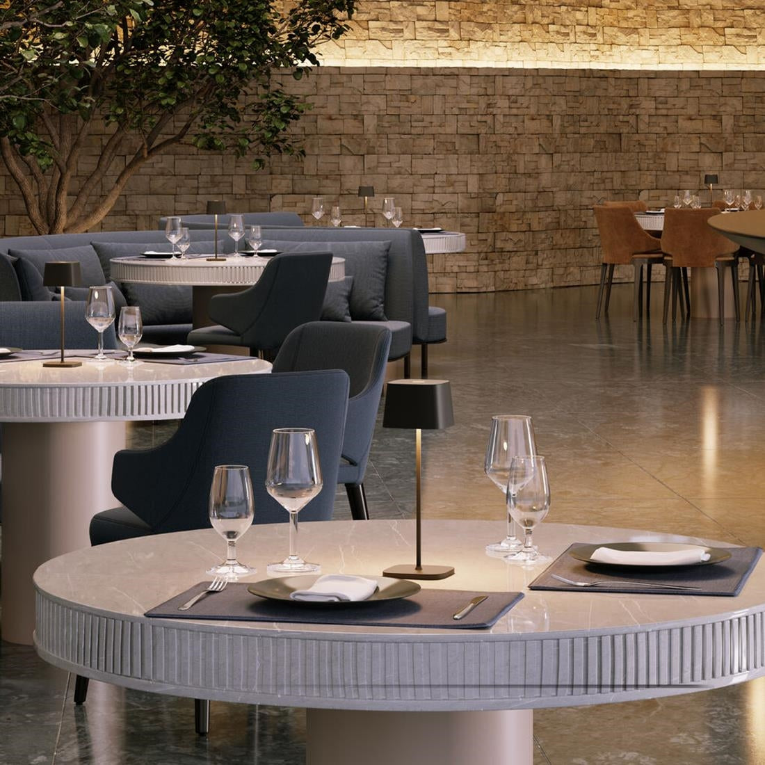 Utopia Montego LED Cordless Table Lamp 300mm Black (6 Pack)