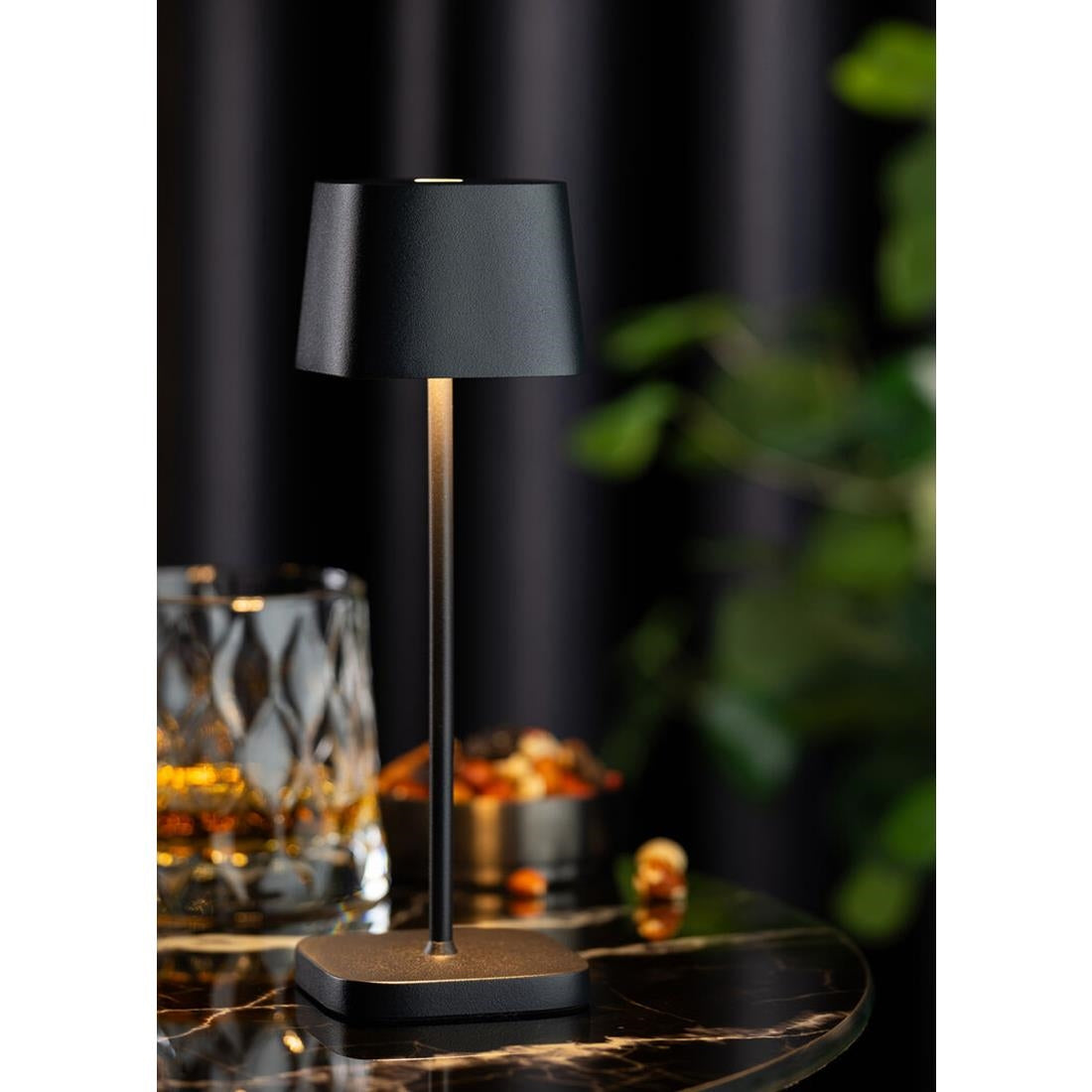 Utopia Montego Micro LED Cordless Table Lamp 200mm Black (6 Pack)