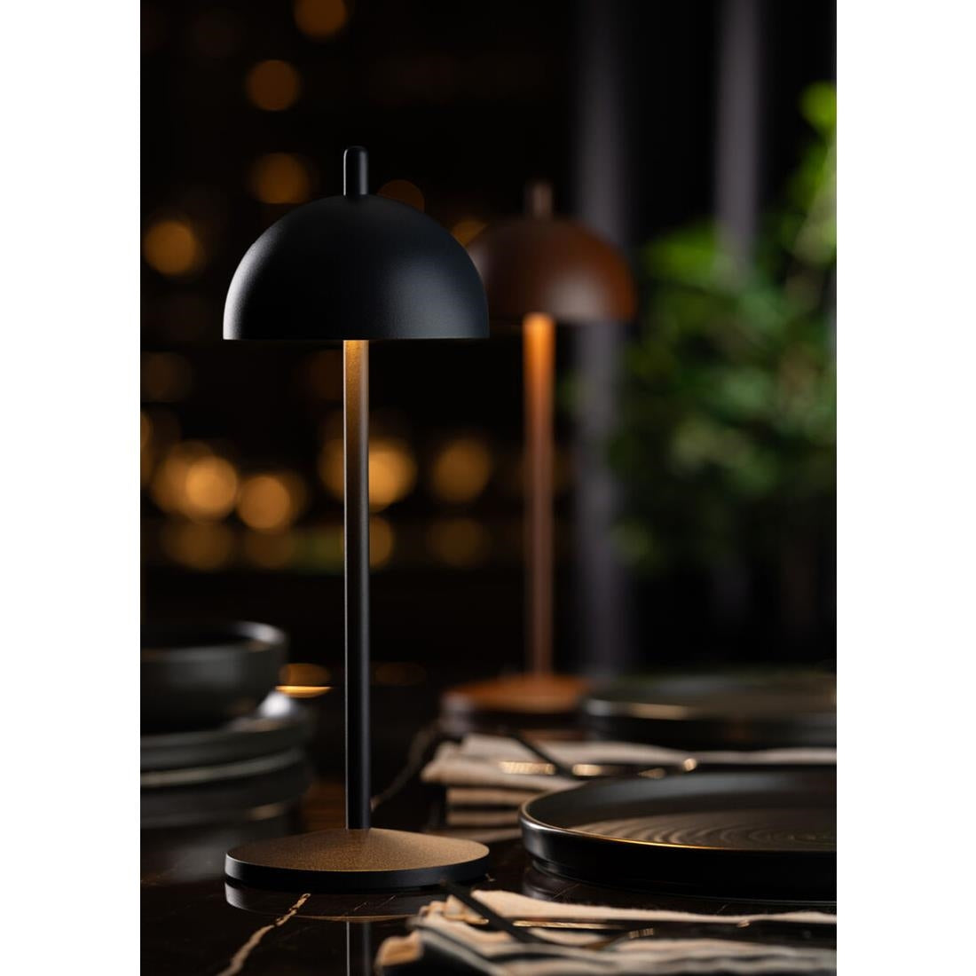 Utopia Antigua LED Cordless Table Lamp 300mm Black (6 Pack)