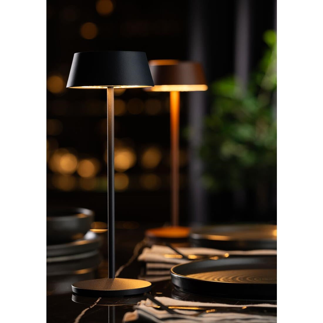 Utopia Martinique LED Cordless Table Lamp 300mm Black (6 Pack)