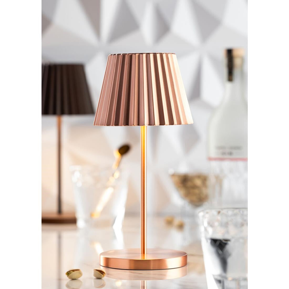Utopia Dominica LED Cordless Table Lamp 260mm Brushed Copper (6 Pack)