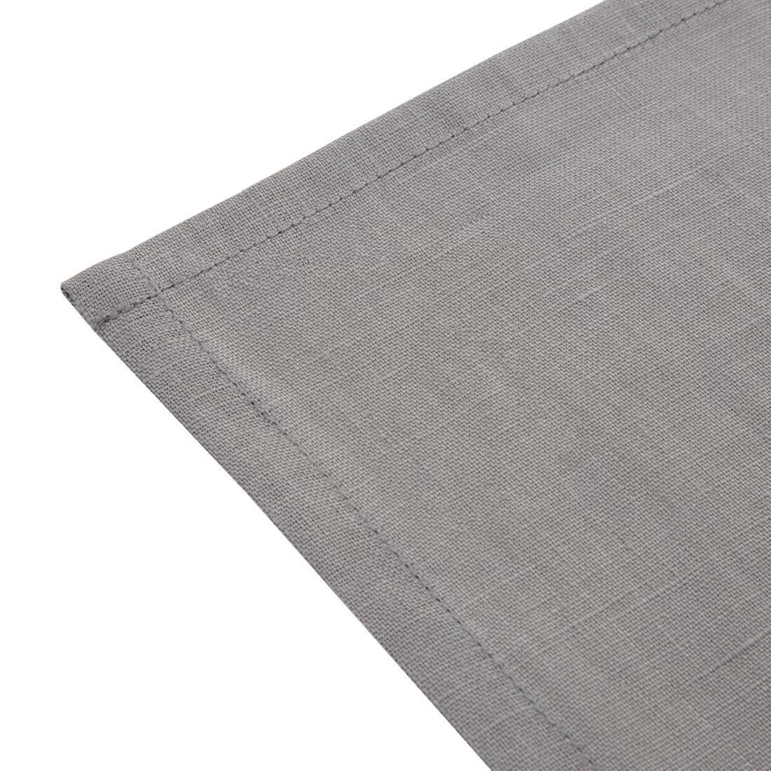 Olympia Linen Table Napkin Grey 400x400mm (12 Pack)