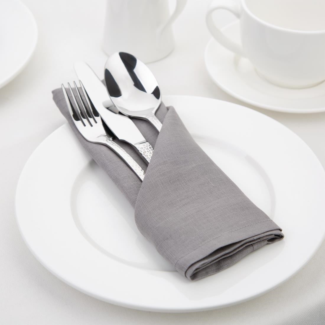 Olympia Linen Table Napkin Grey 400x400mm (12 Pack)