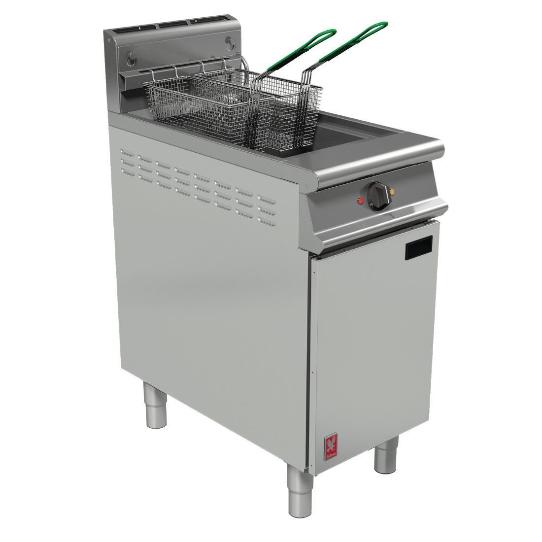Falcon Dominator Plus Free Standing Propane Filtration Fryer with Fryer Angel G3840FX