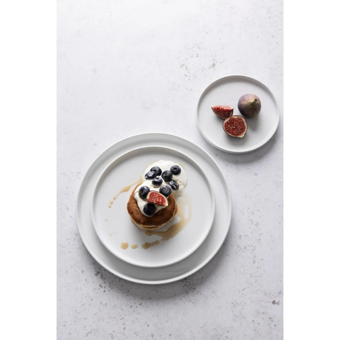 Olympia Whiteware Flat Round Plates 150mm (6 Pack)