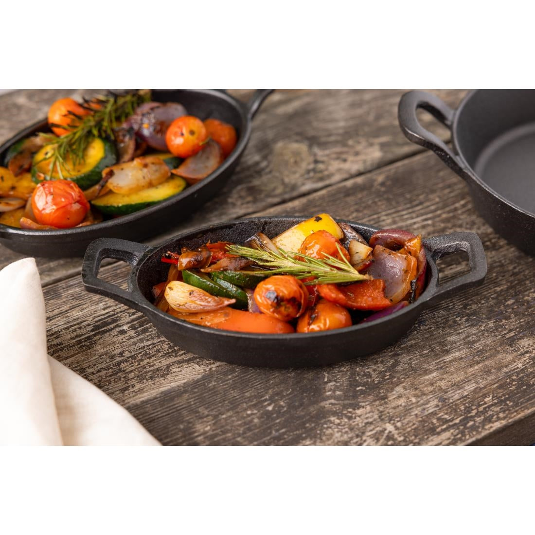 Olympia Cast Iron Oval Eared Dish 150x100mm