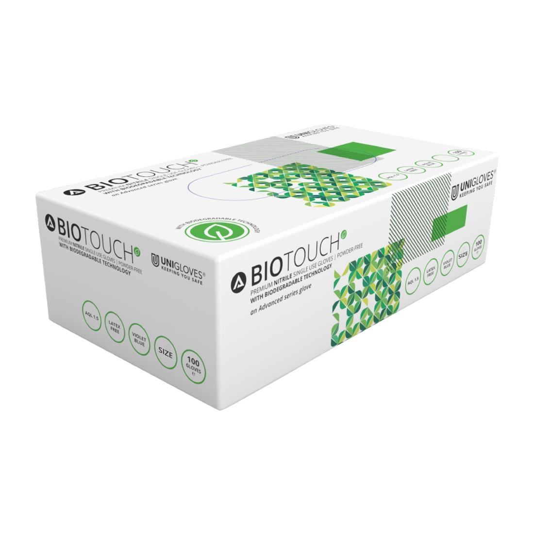 Biotouch Single Use Glove Violet Blue Nitrile Powder Free Size Small (100 Pack)