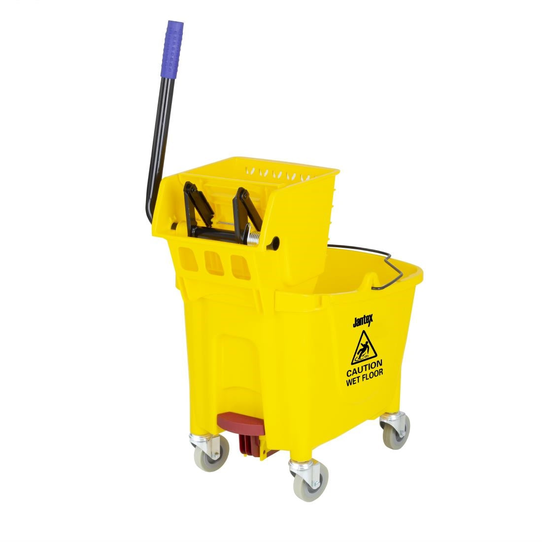 Jantex 25Ltr Mop Bucket with Foot Pedal Release Yellow