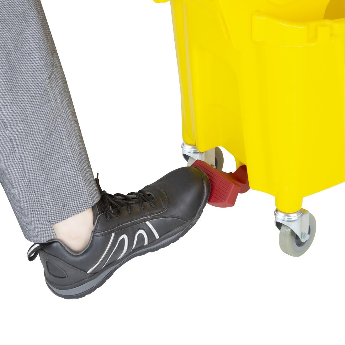 Jantex 25Ltr Mop Bucket with Foot Pedal Release Yellow