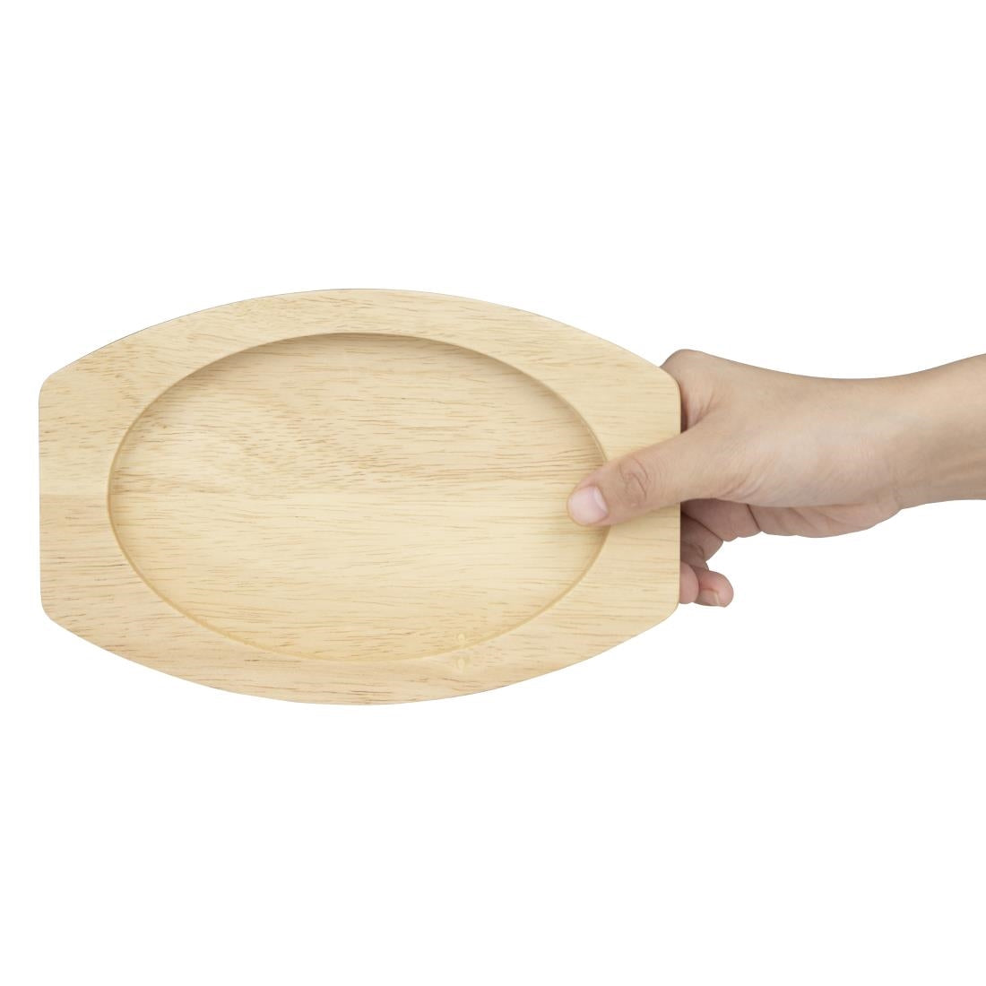 Olympia Hevea Board for Cast Iron Oval Eared Dish 230x135mm for FW818