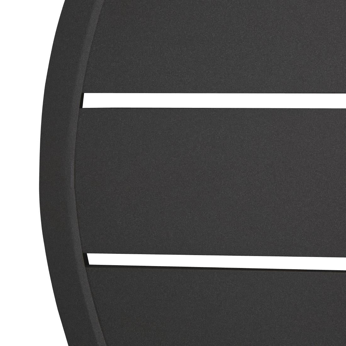 Bolero Aluminium Round Table Top Black 580mm