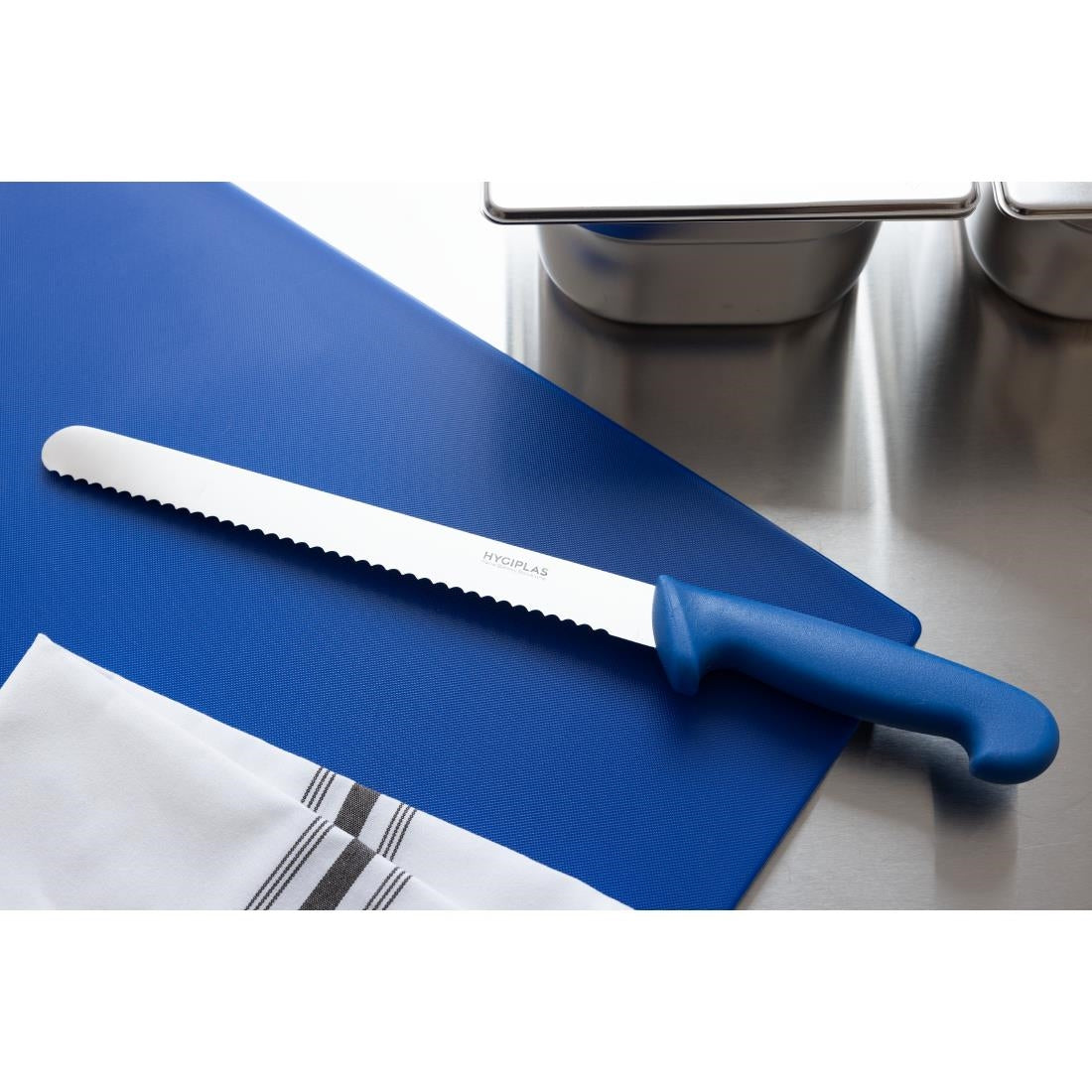 Hygiplas Serrated Slicer Blue 24.8cm