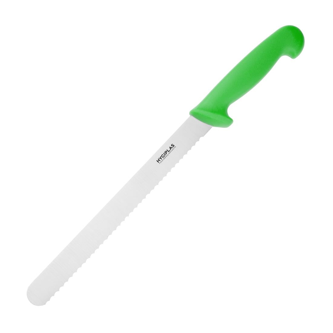 Hygiplas Serrated Slicer Green 24.8cm