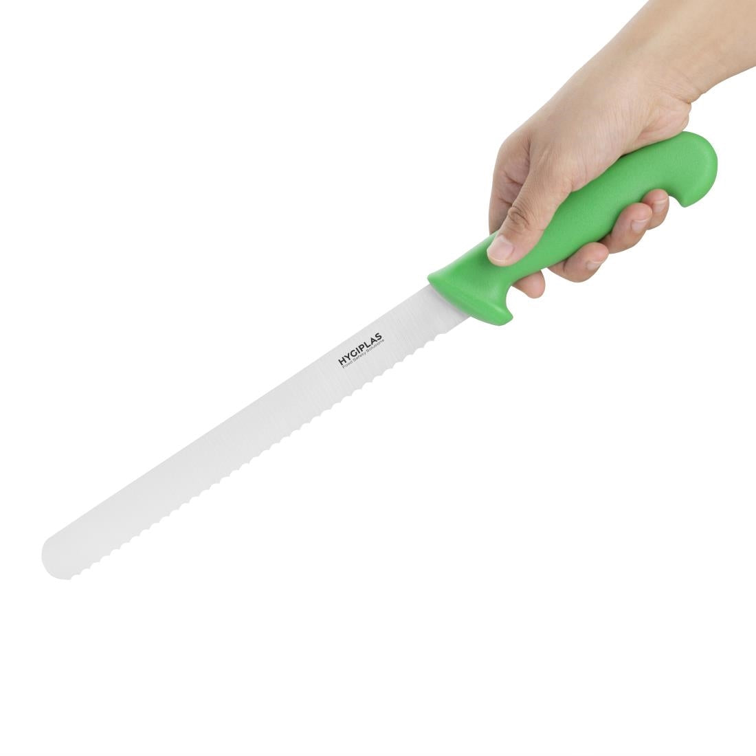 Hygiplas Serrated Slicer Green 24.8cm