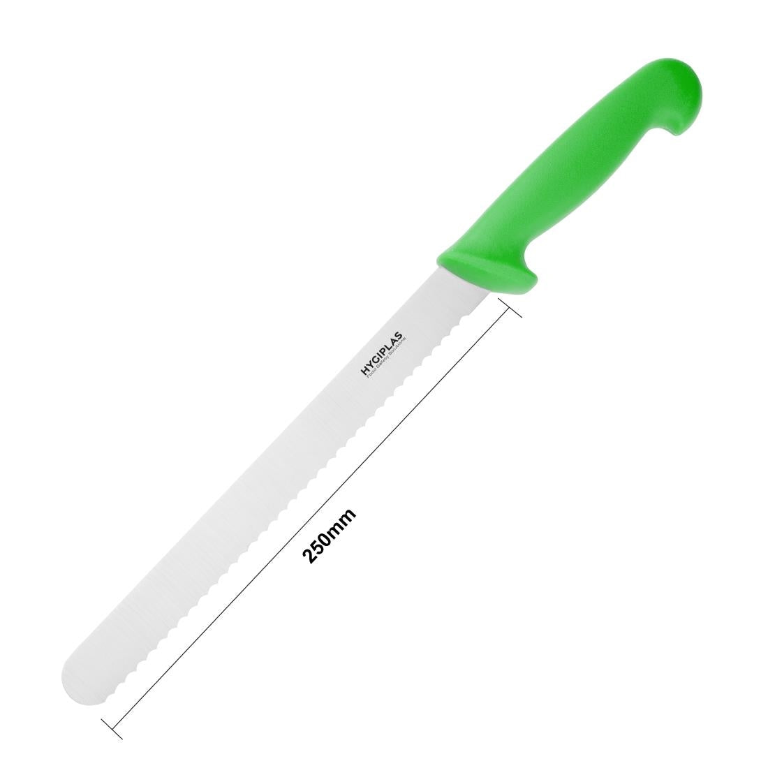 Hygiplas Serrated Slicer Green 24.8cm