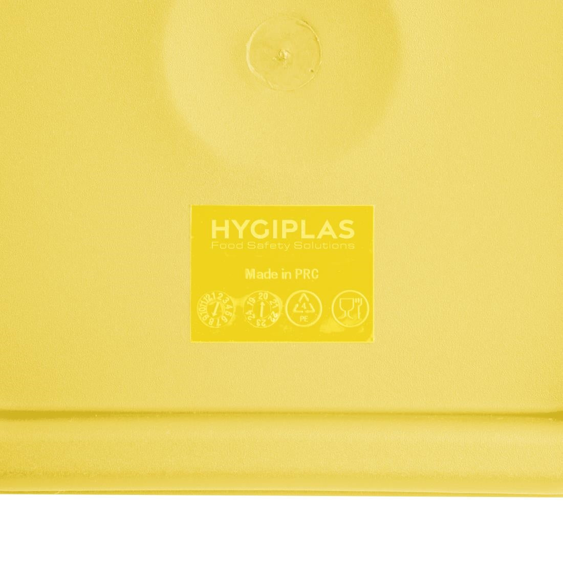 Hygiplas Square Food Storage Container Lid Yellow Small