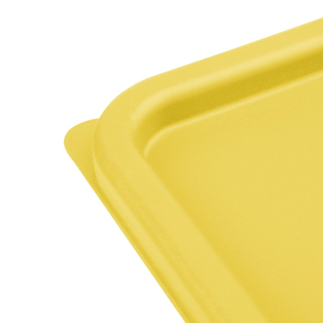 Hygiplas Square Food Storage Container Lid Yellow Large