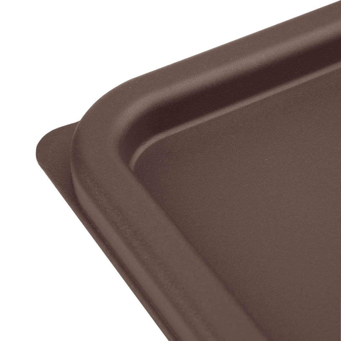 Hygiplas Square Food Storage Container Lid Brown Medium