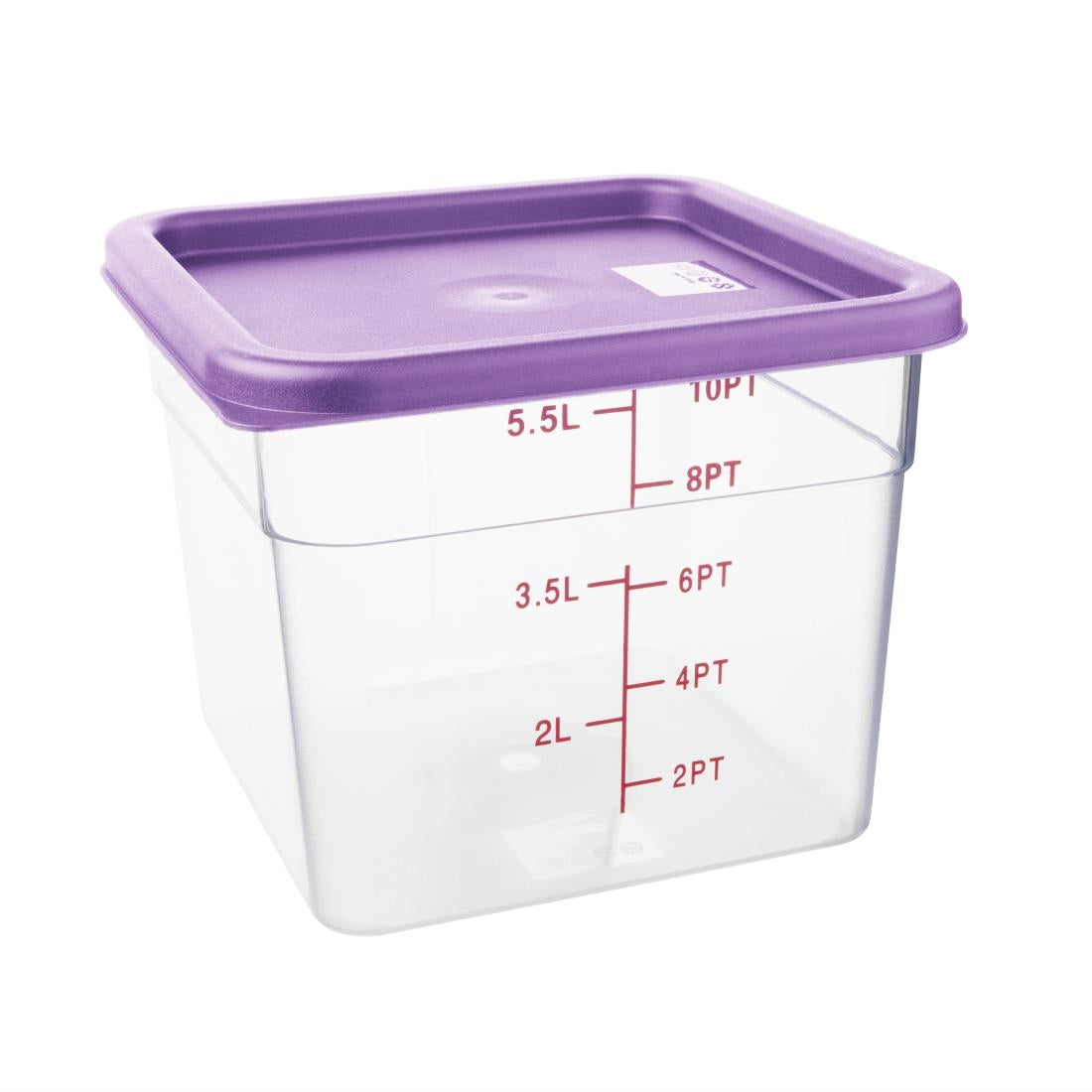 Hygiplas Square Food Storage Container Lid Purple Medium