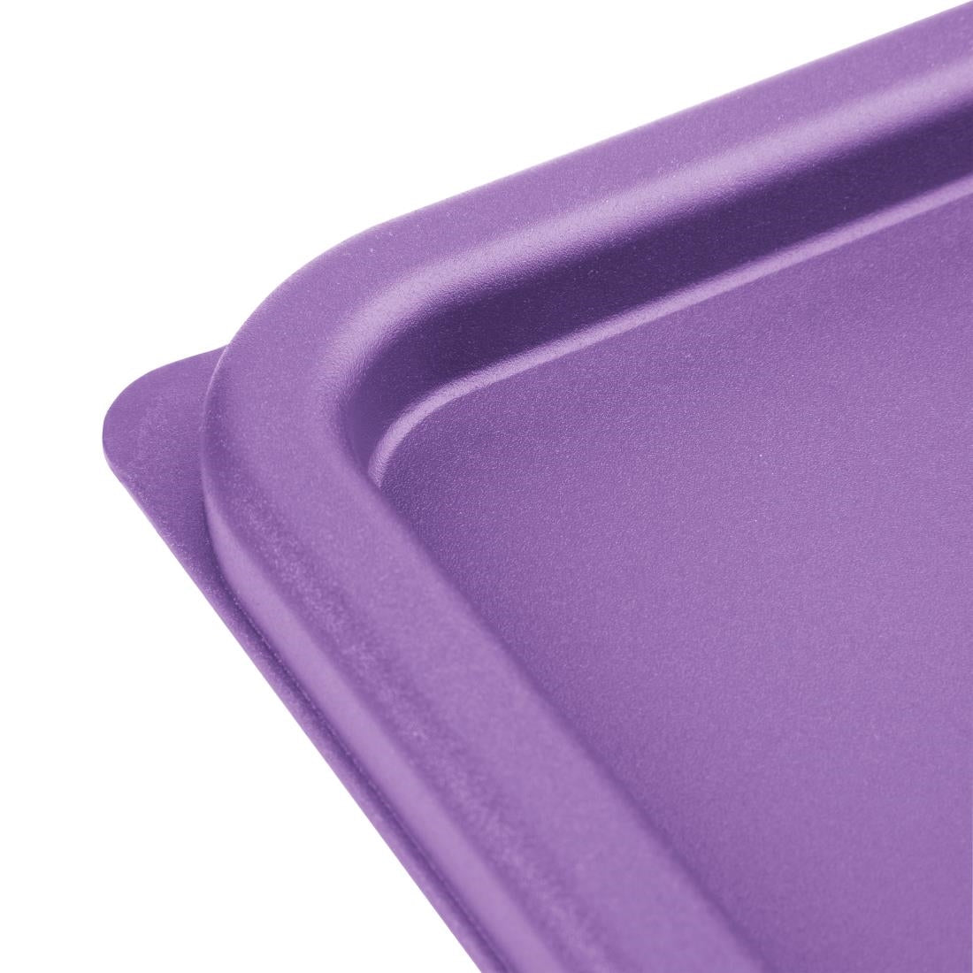 Hygiplas Square Food Storage Container Lid Purple Medium