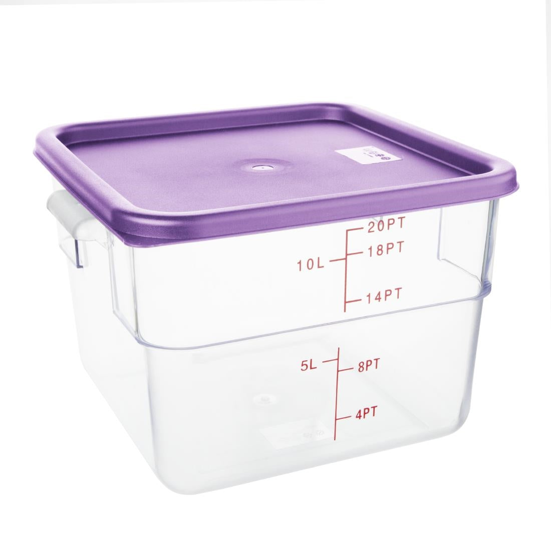 Hygiplas Square Food Storage Container Lid Purple Large
