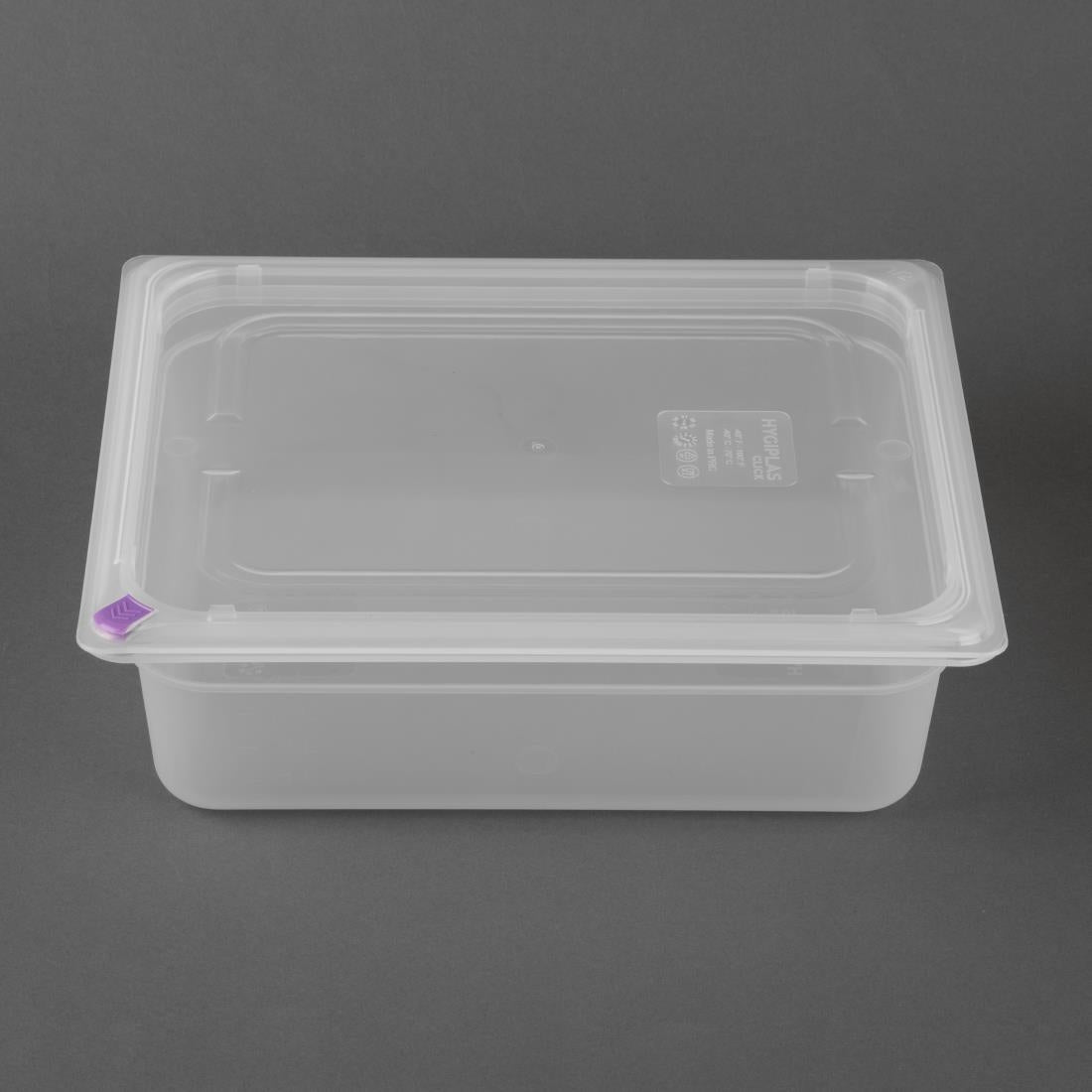 Hygiplas Click Polypropylene 1/2 Gastronorm Tray 100mm (4 Pack)