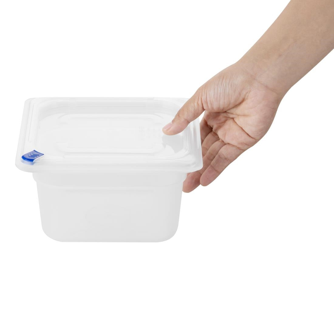 Hygiplas Click PP GN Container 1/6 with Lid & 7 Colour Clips 100mm 1.5Ltr (4 Pack)