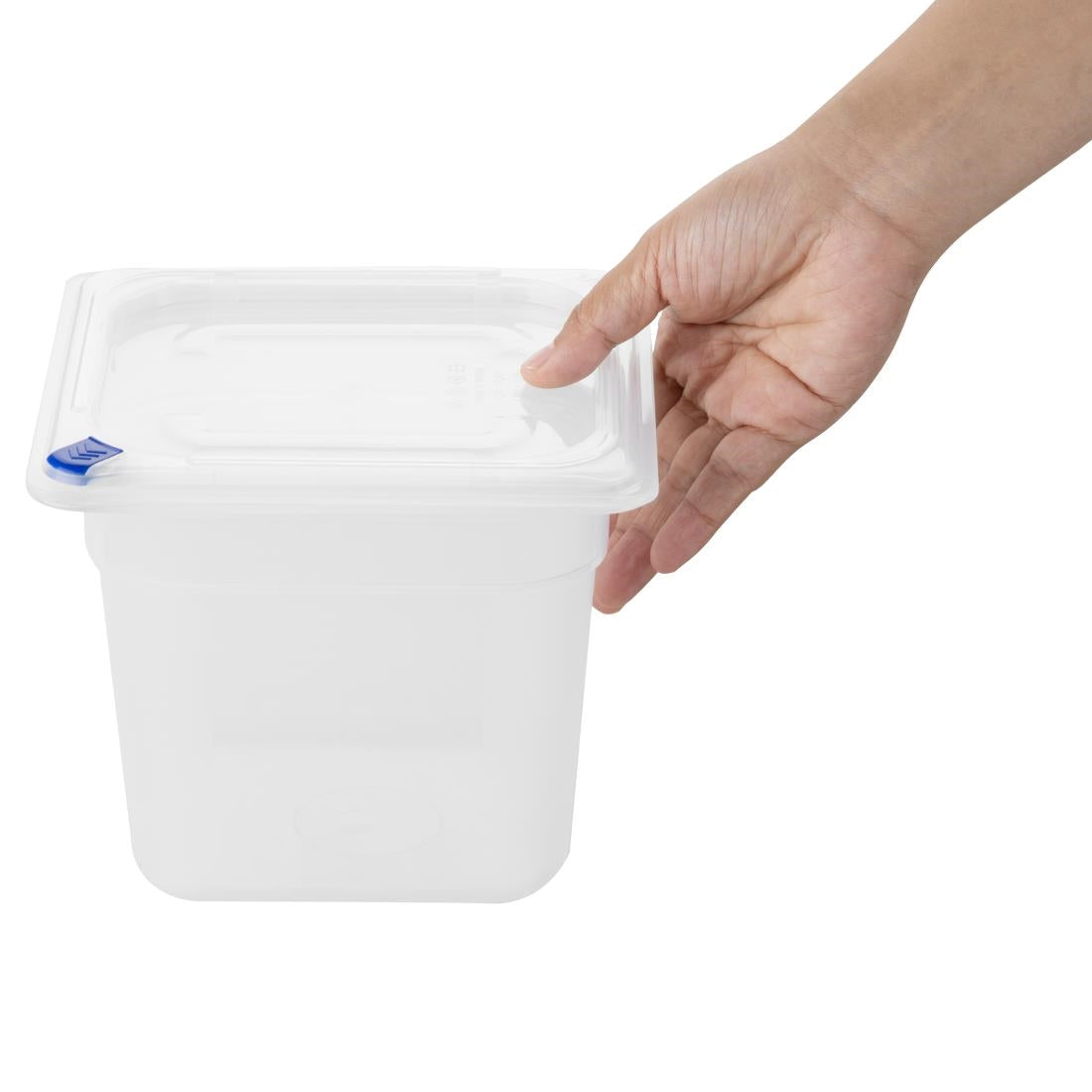 Hygiplas Click PP GN Container 1/6 with Lid & 7 Colour Clips 150mm 2.2Ltr (4 Pack)