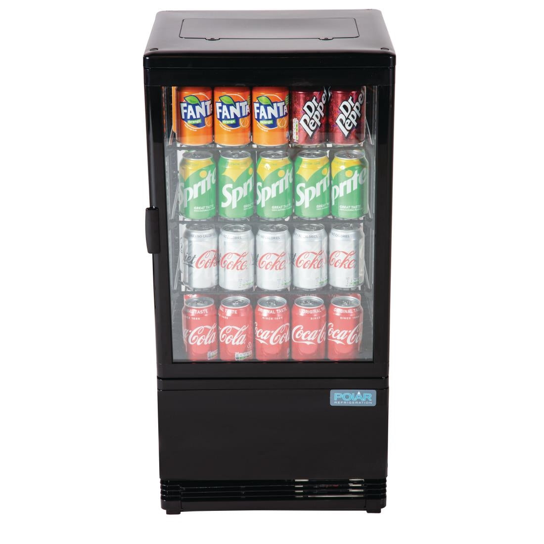 Polar C-Series Energy Efficient Display Fridge Black 68Ltr