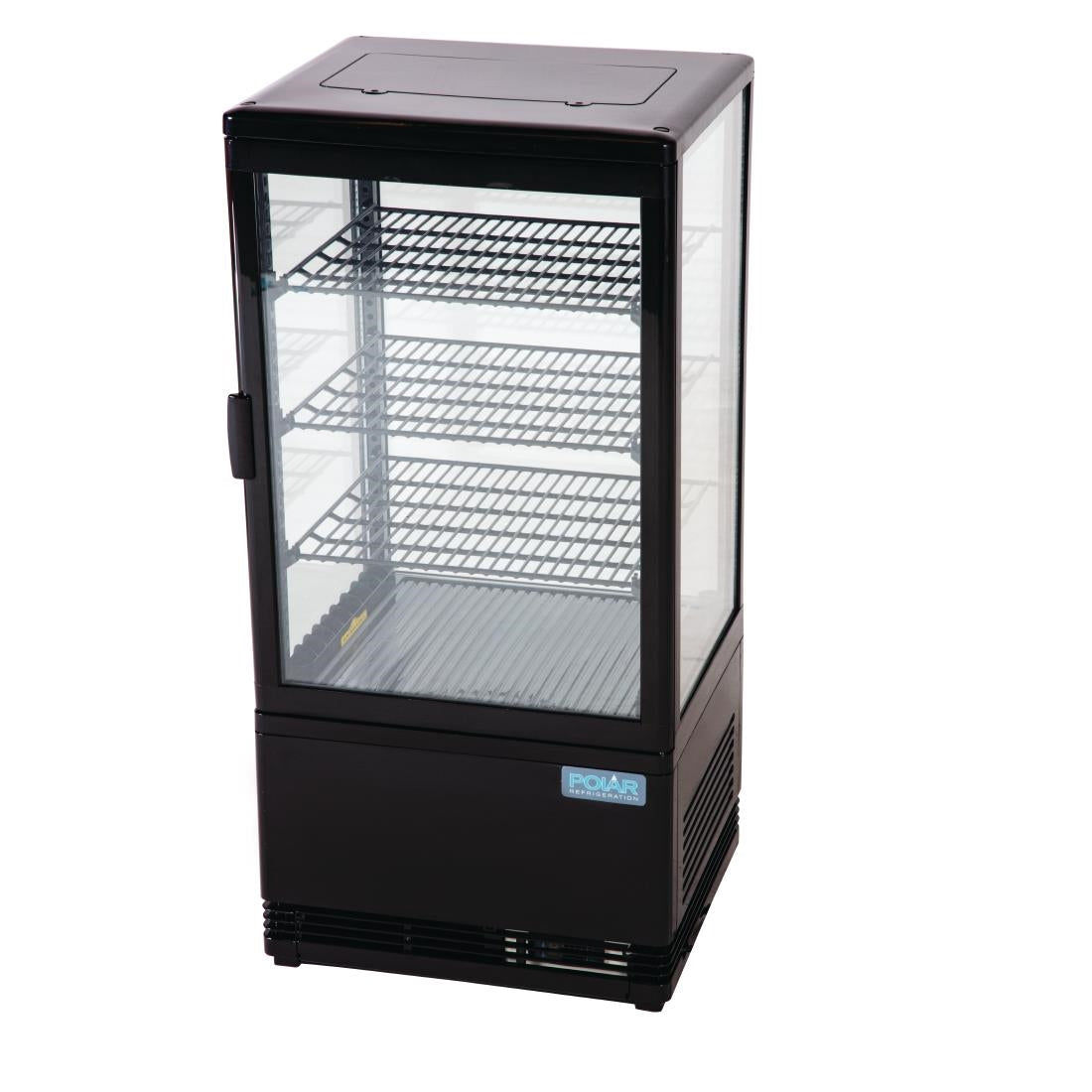 Polar C-Series Energy Efficient Display Fridge Black 68Ltr