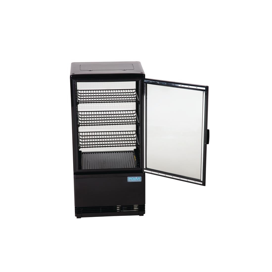 Polar C-Series Energy Efficient Display Fridge Black 68Ltr