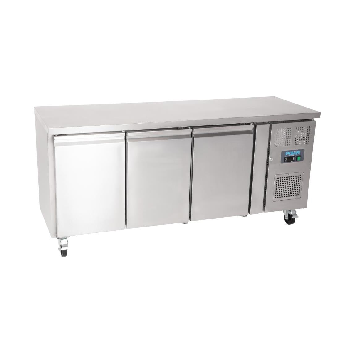 Polar U-Series Slimline Triple Door Counter Fridge 339Ltr