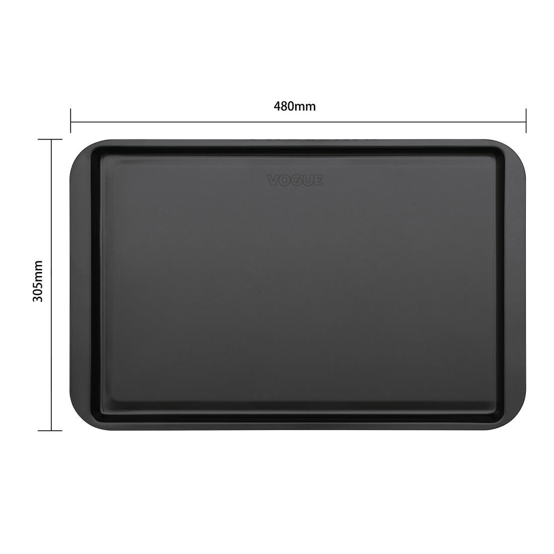 Vogue Non-Stick Carbon Steel Baking Tray 482x305mm