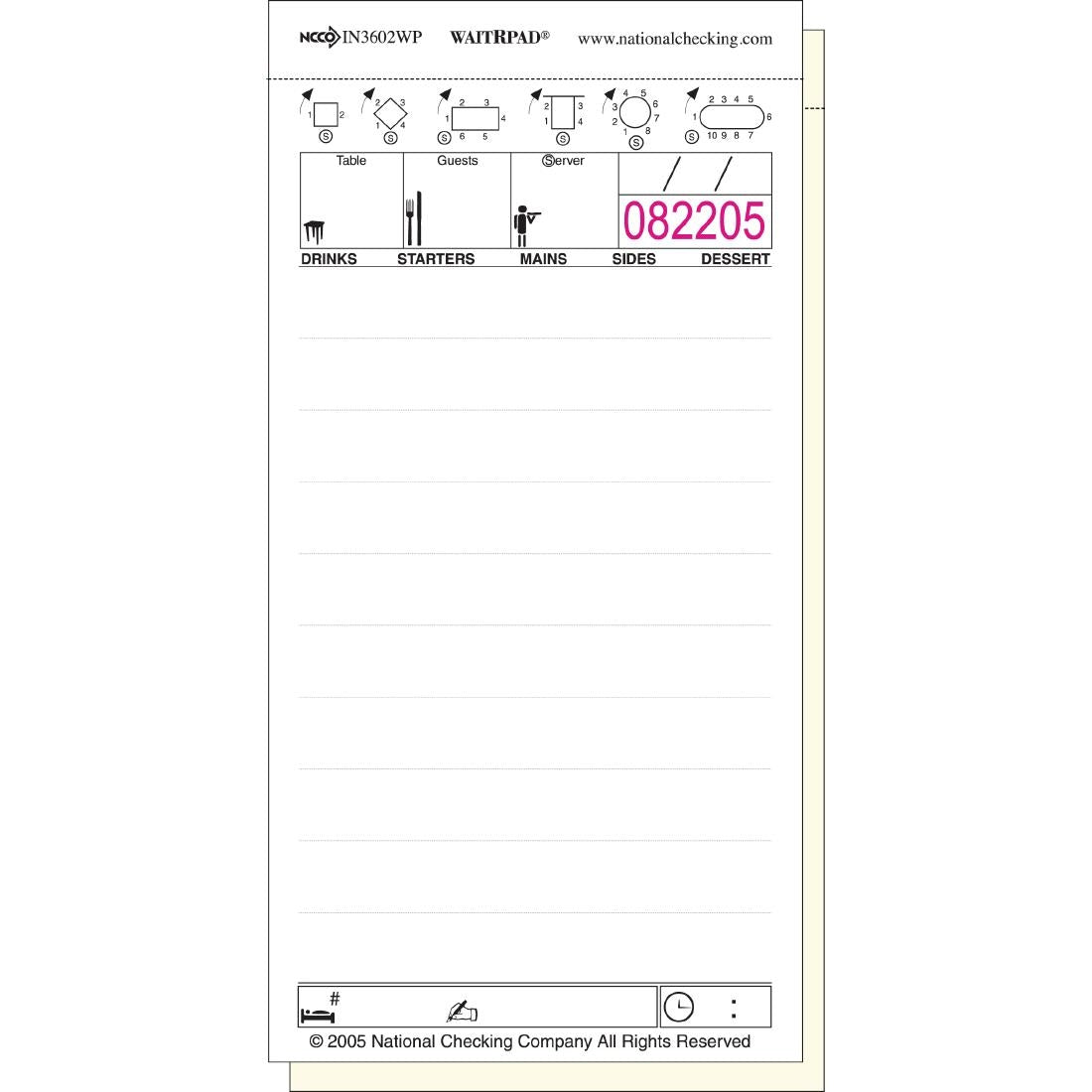 WaitRpads Waiting Pads Duplicate Carbonless (10 Pack)