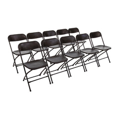 Bolero Polypropylene Folding Chairs Black (10 Pack)