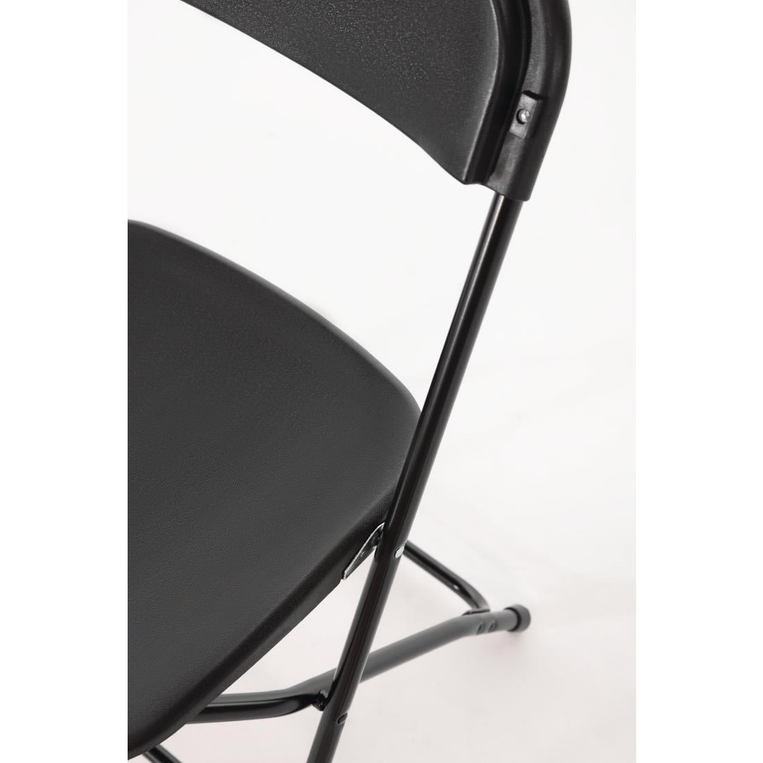 Bolero Polypropylene Folding Chairs Black (10 Pack)