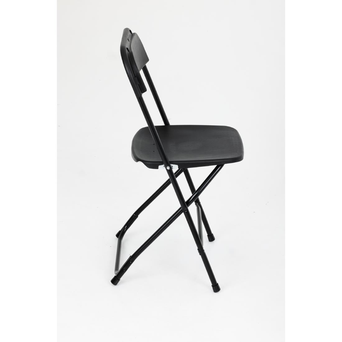 Bolero Polypropylene Folding Chairs Black (10 Pack)