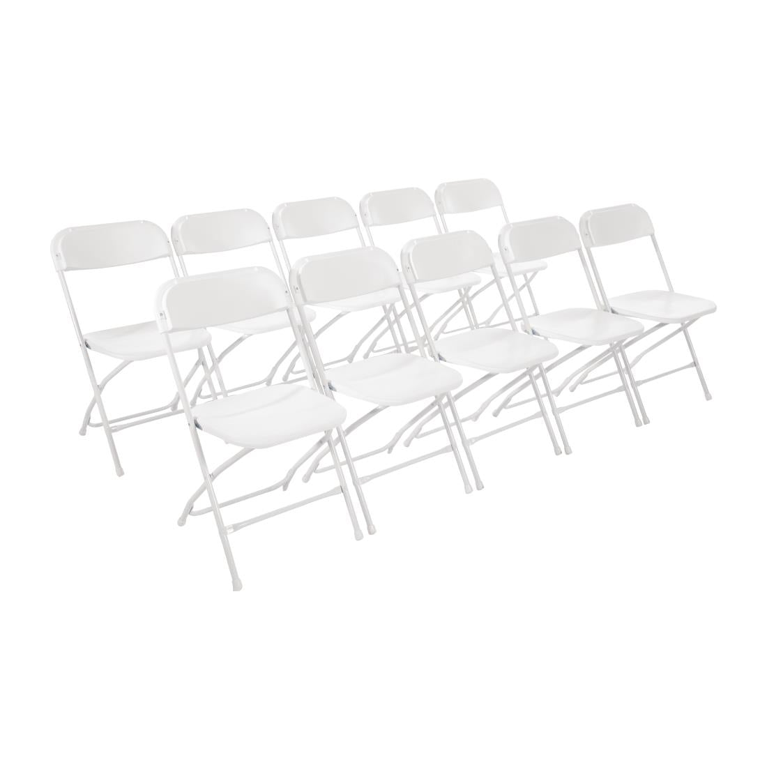 Bolero PP Folding Chairs White (10 Pack)