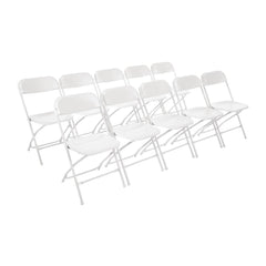 Bolero PP Folding Chairs White (10 Pack)
