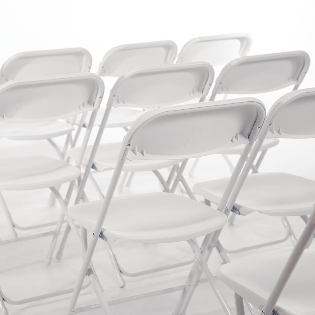 Bolero PP Folding Chairs White (10 Pack)