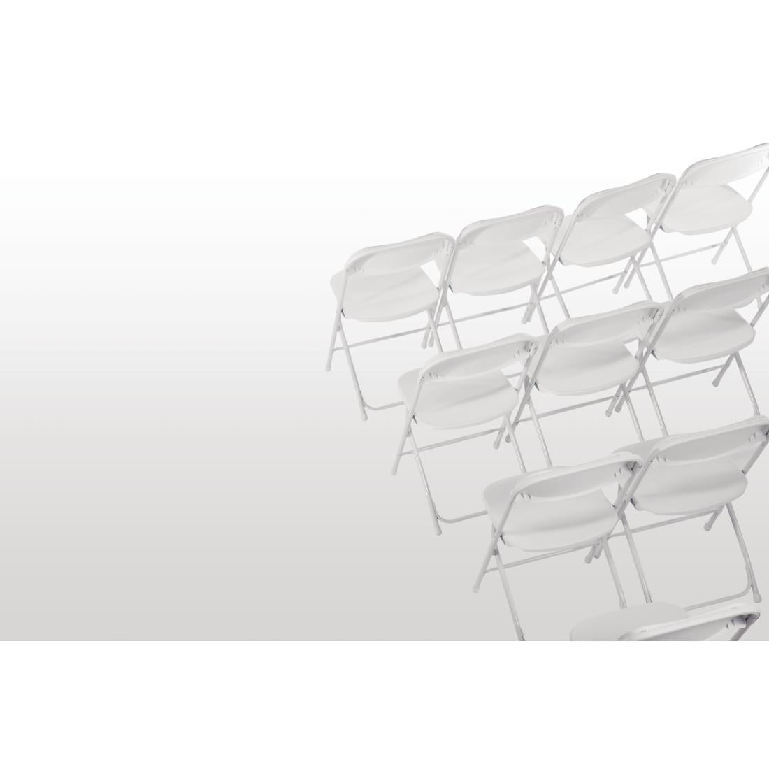Bolero PP Folding Chairs White (10 Pack)